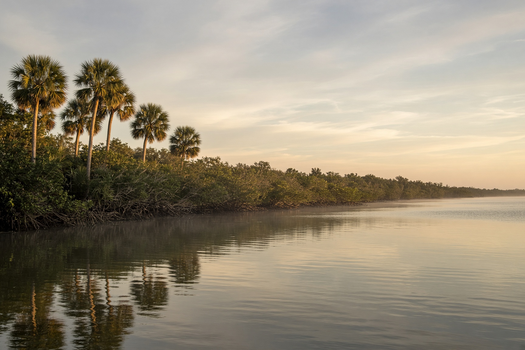 Late-afternoon light on the Indian River Lagoon near Vero Beach.